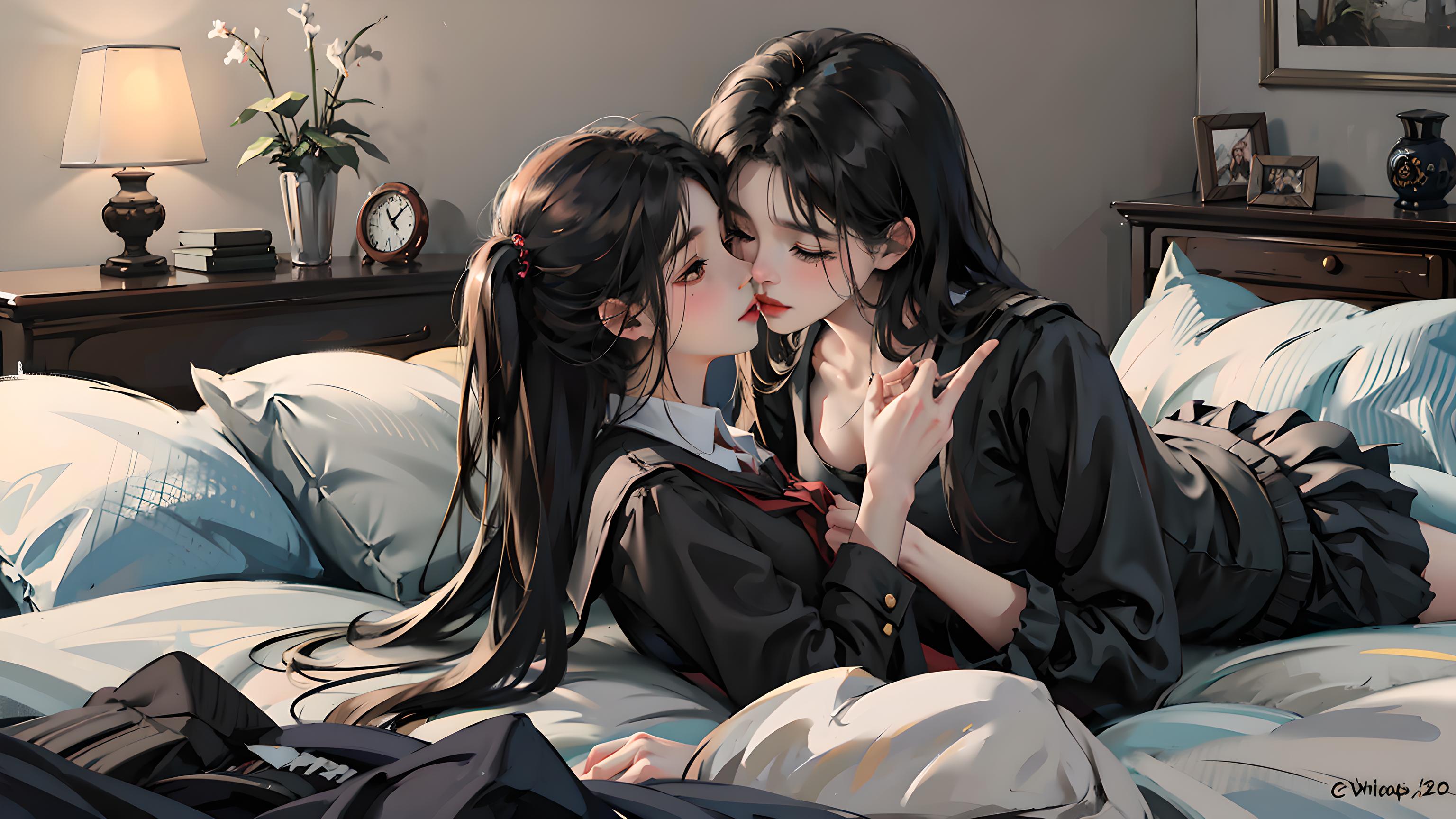 超欲的两个人，百合情侣