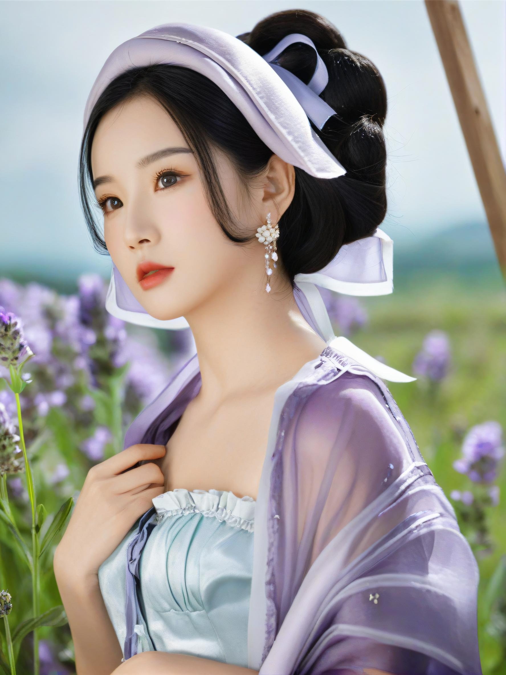 紫纱衣民族少女