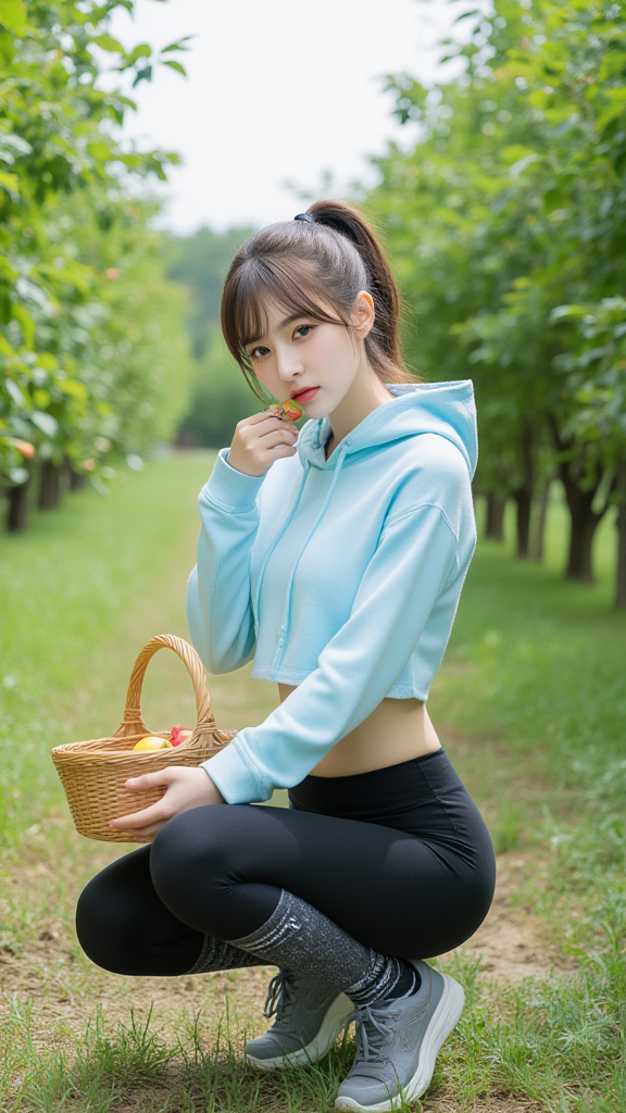 果园里的女孩