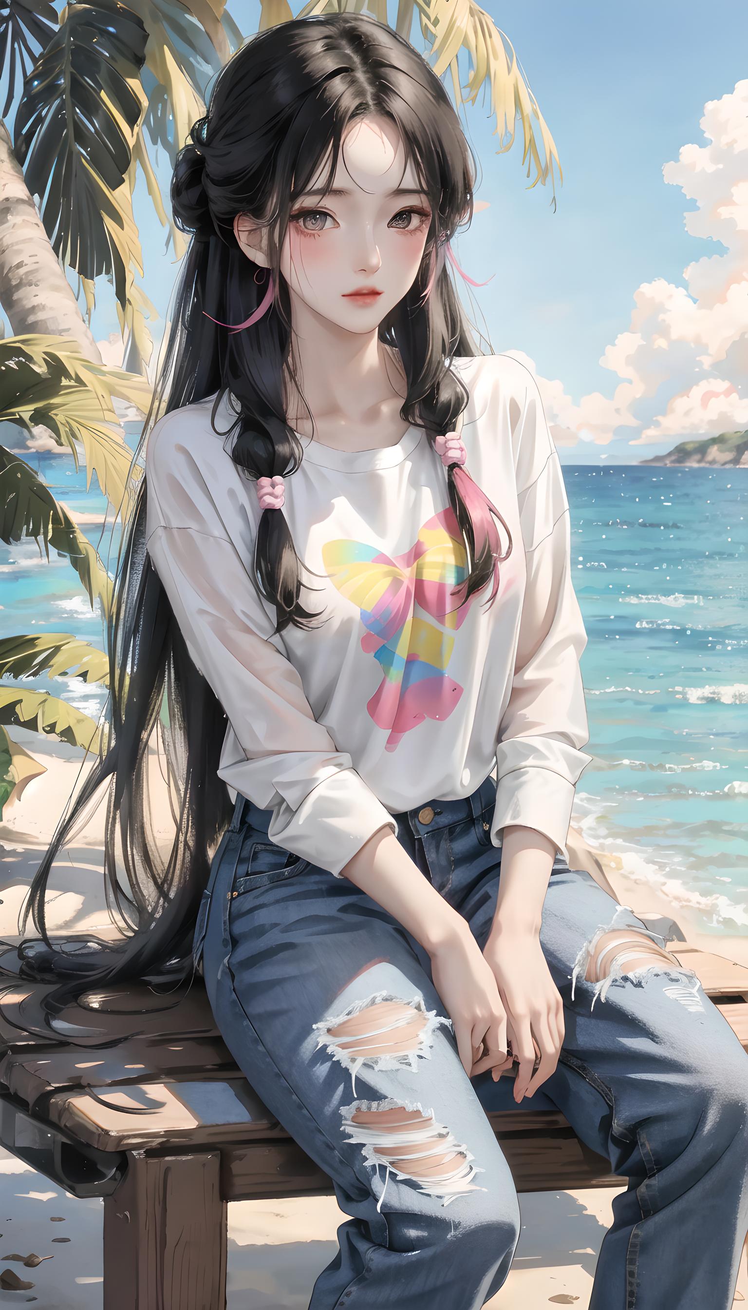 海边美女