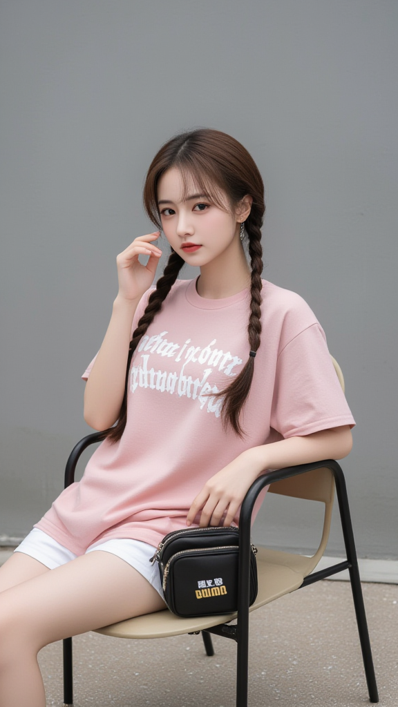 麻花辫子女孩