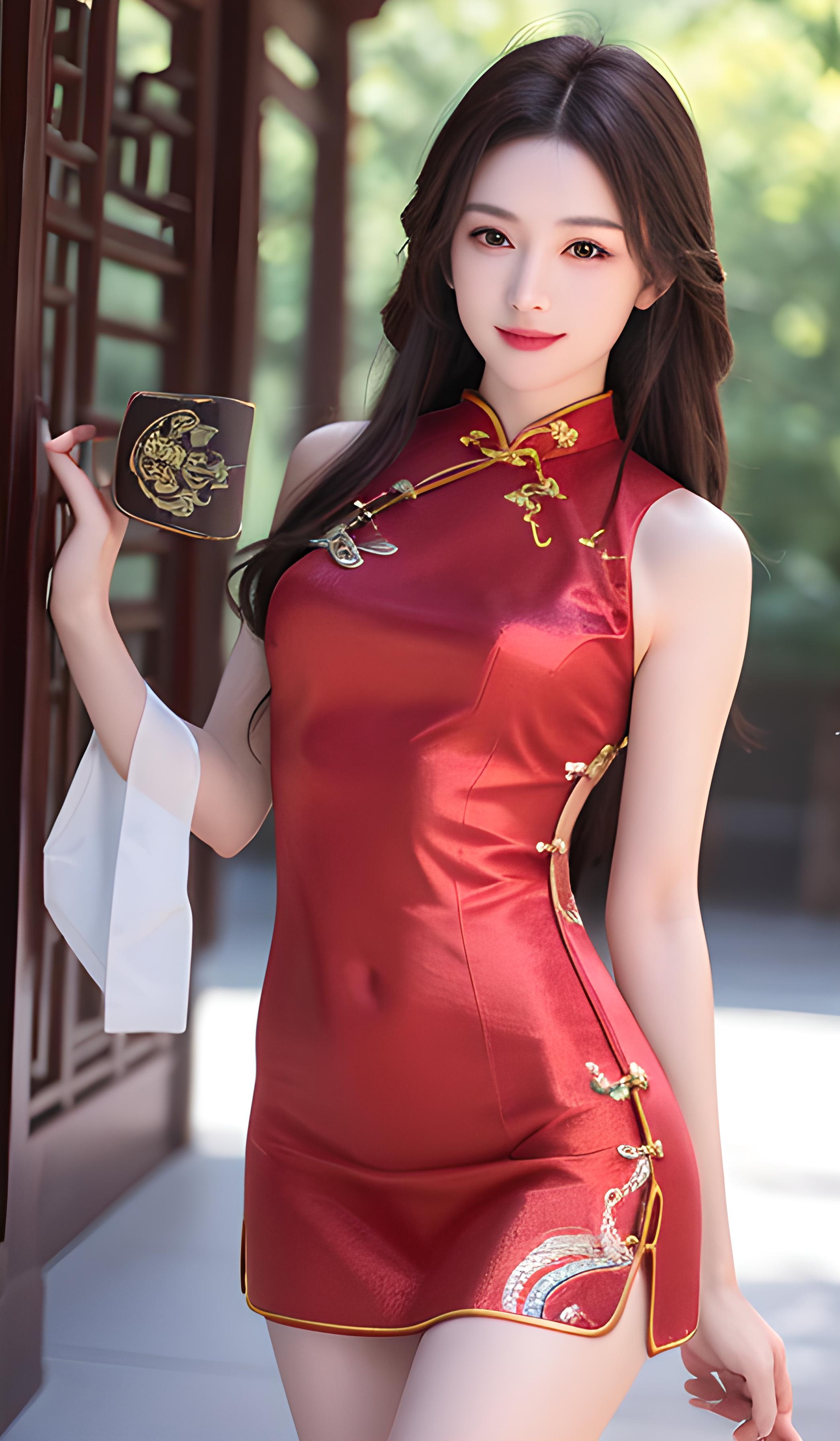 旗袍美女秘书