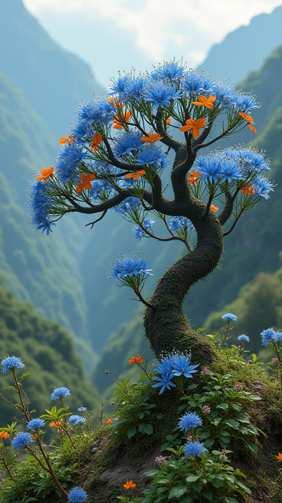 蓝色花朵图片