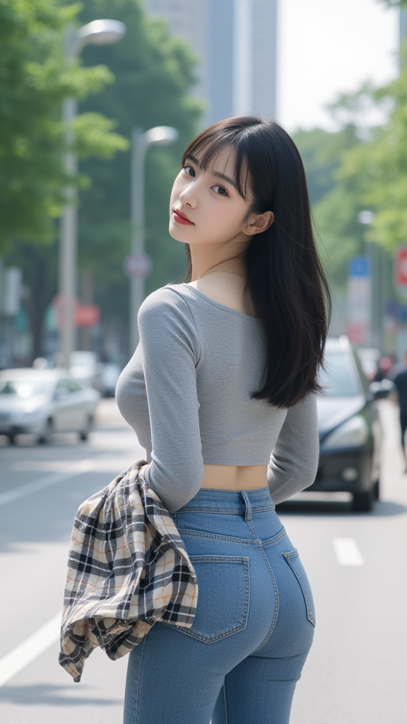 牛仔裤女孩