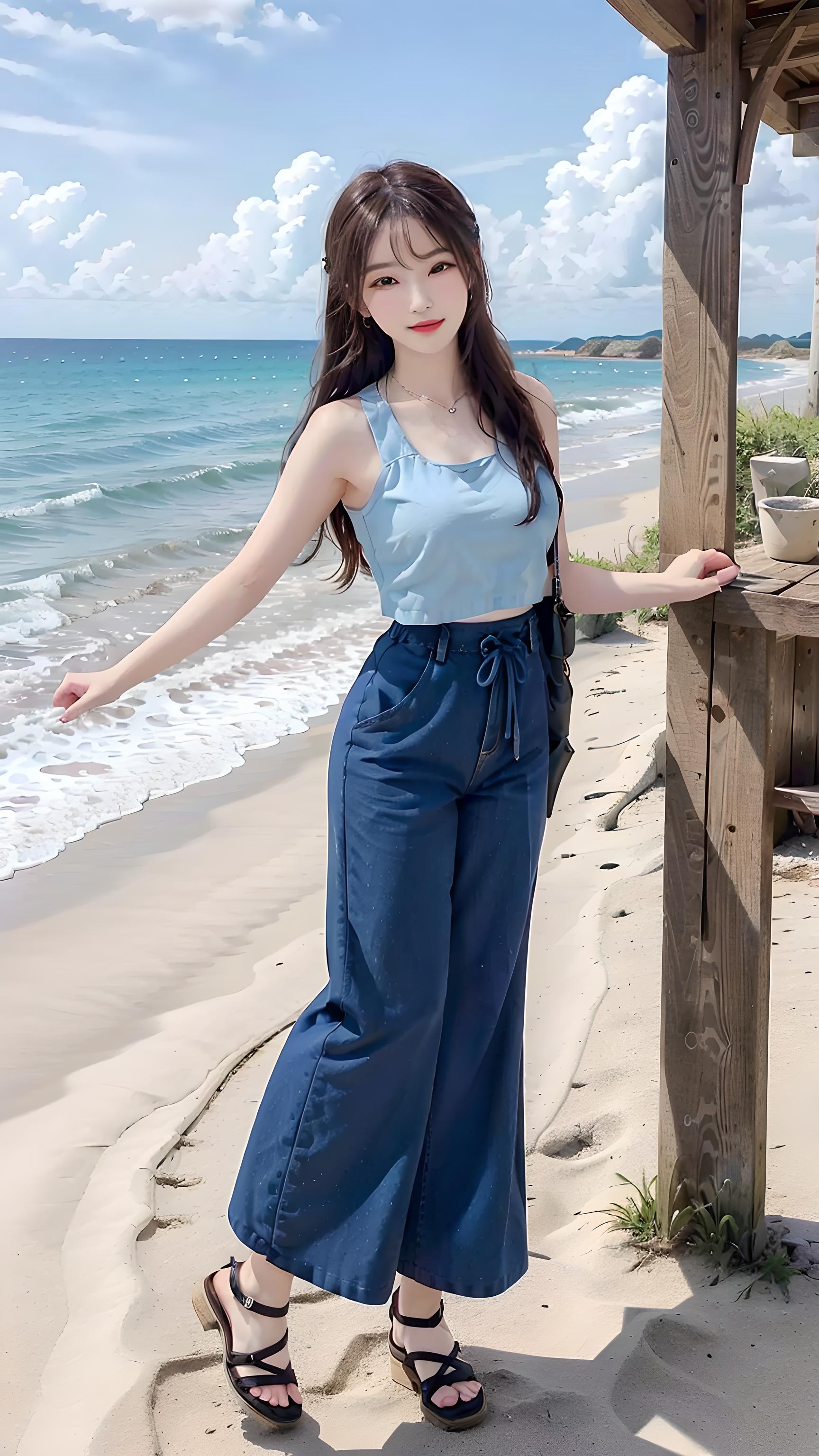 海边美女