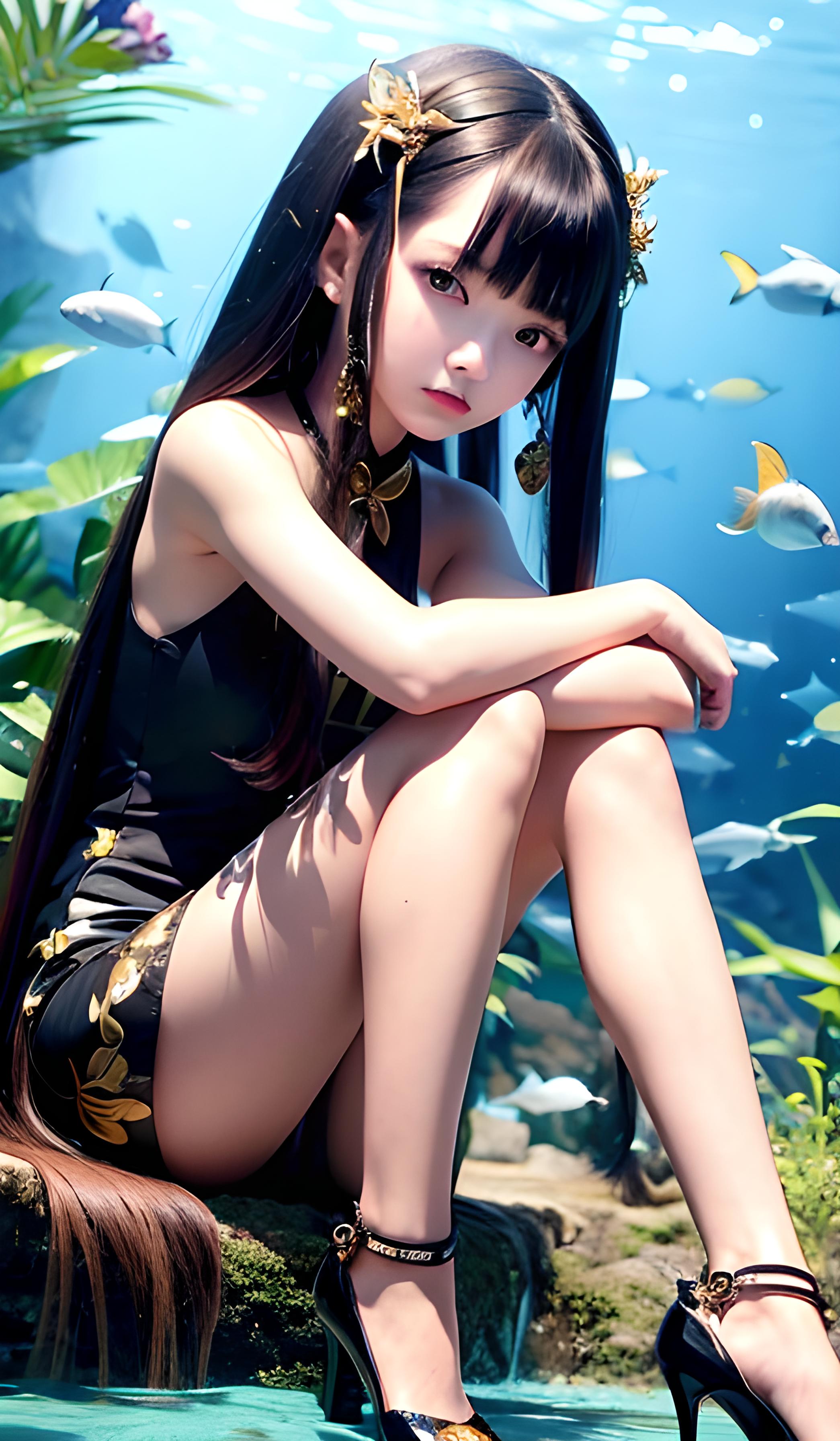 水族馆小额美女