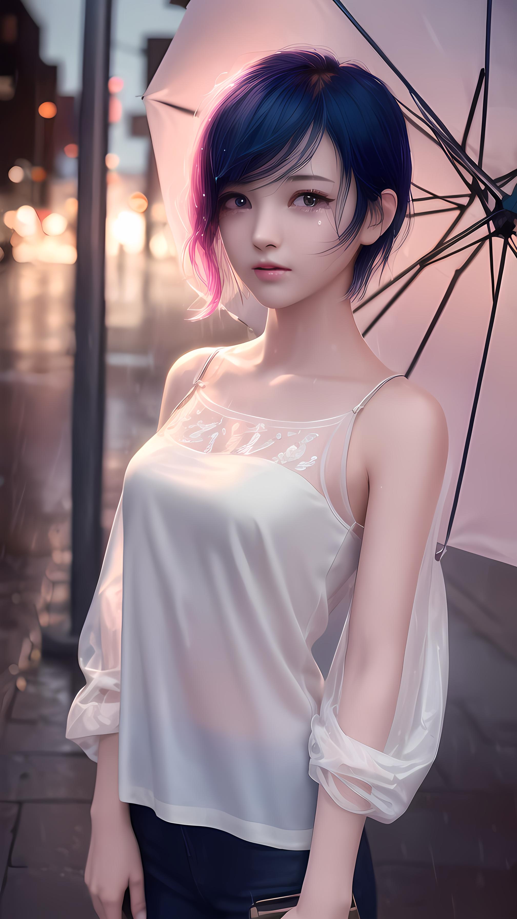 雨中少女