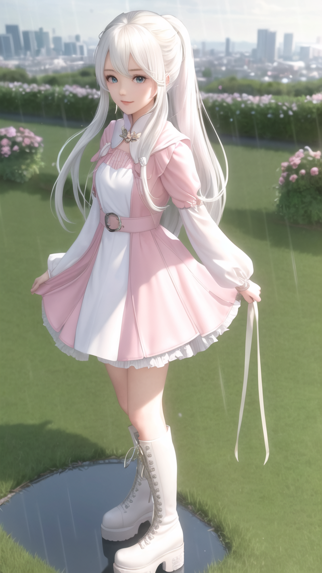 雨中美少女