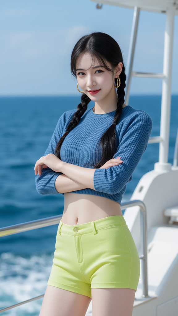 麻花辫子女孩