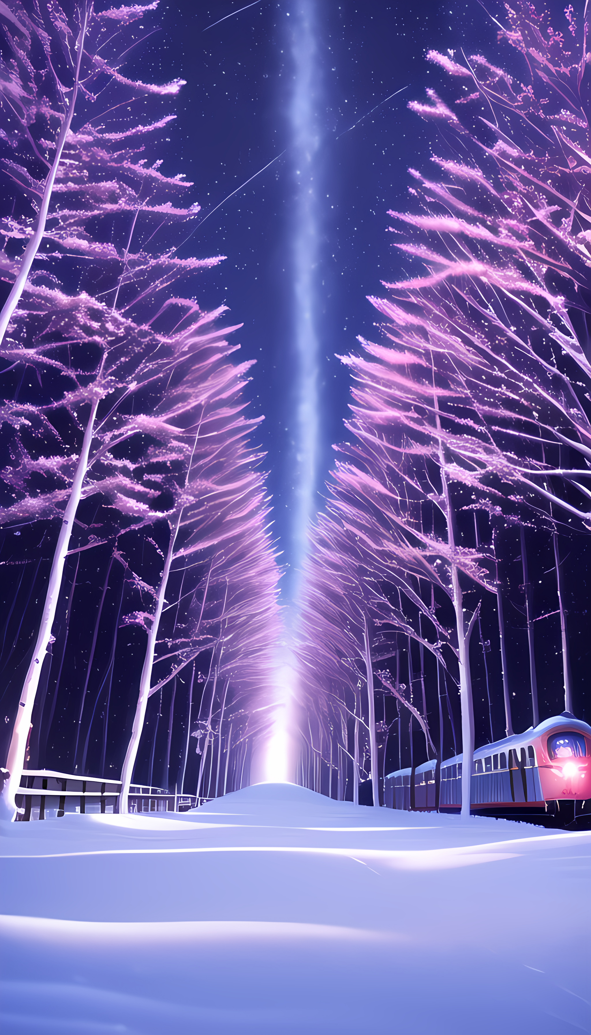 雪景覆盖的列车