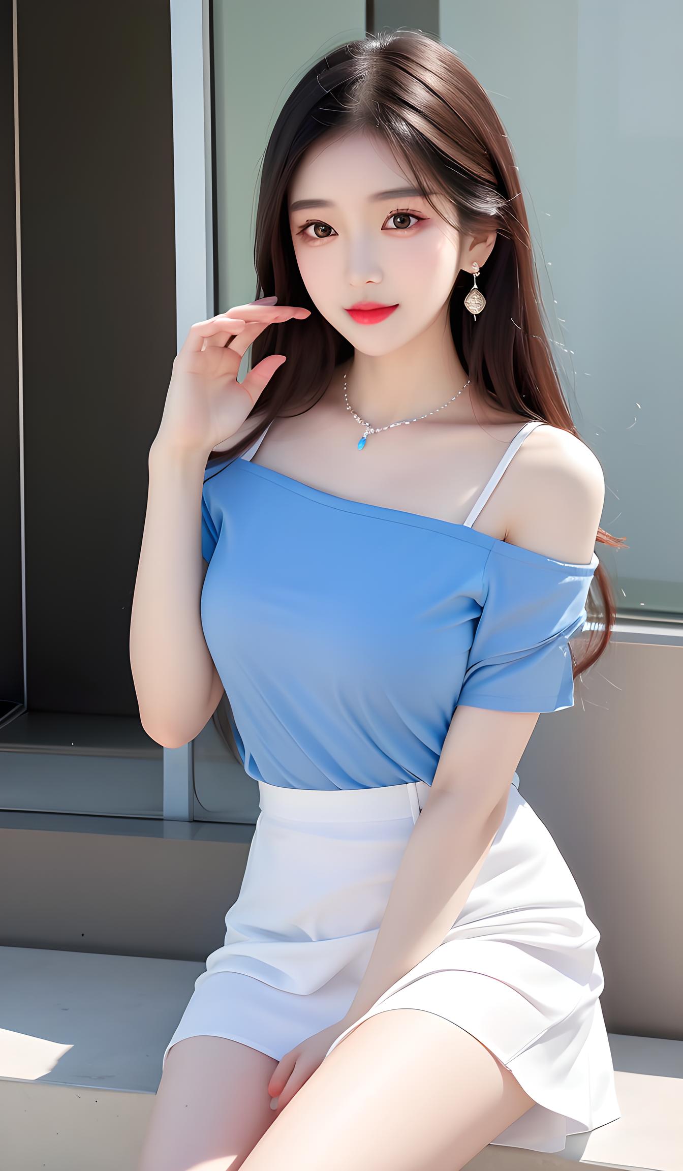 直发美女