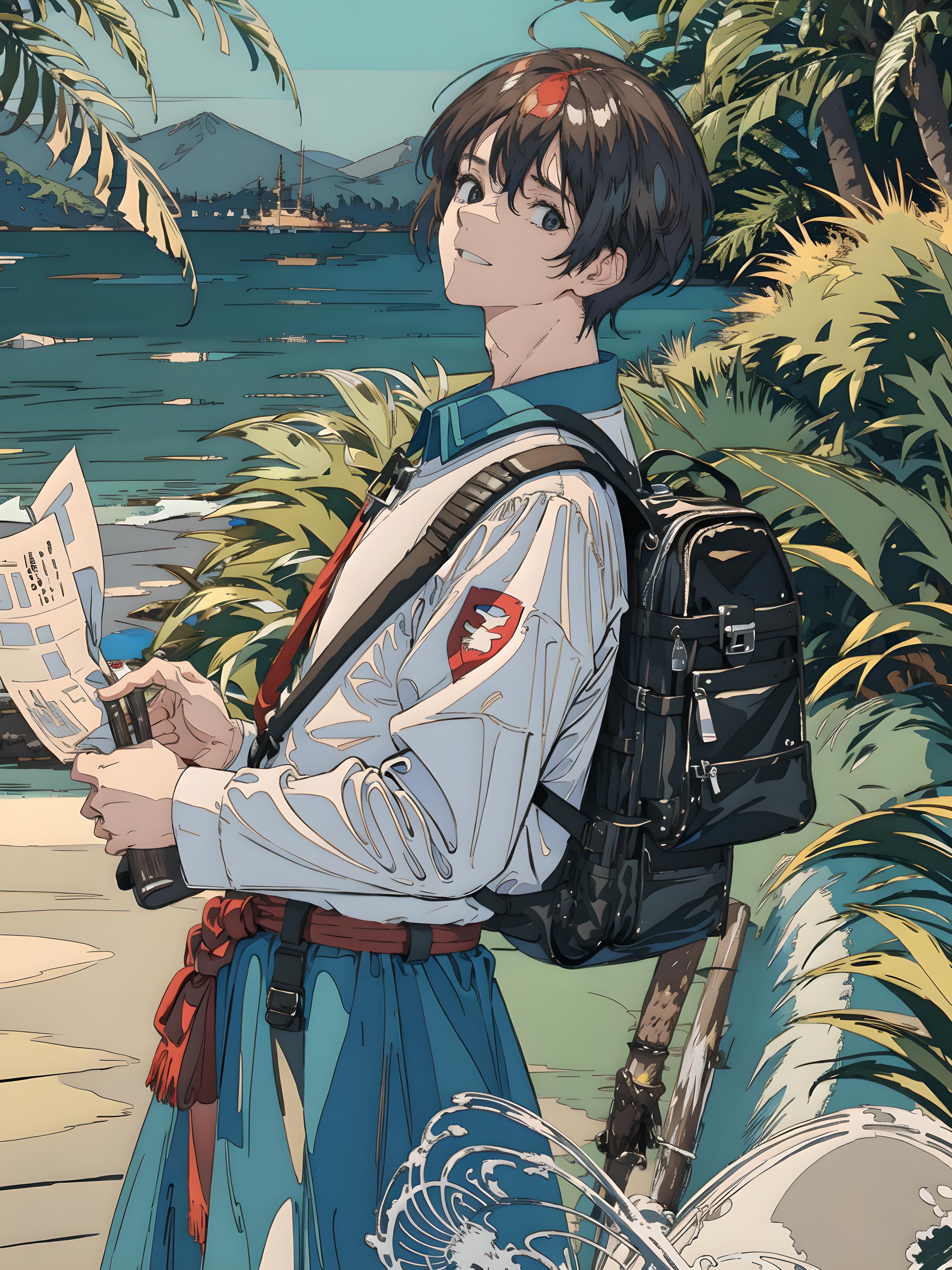 常看帅哥心情好，说完我拿起了镜子