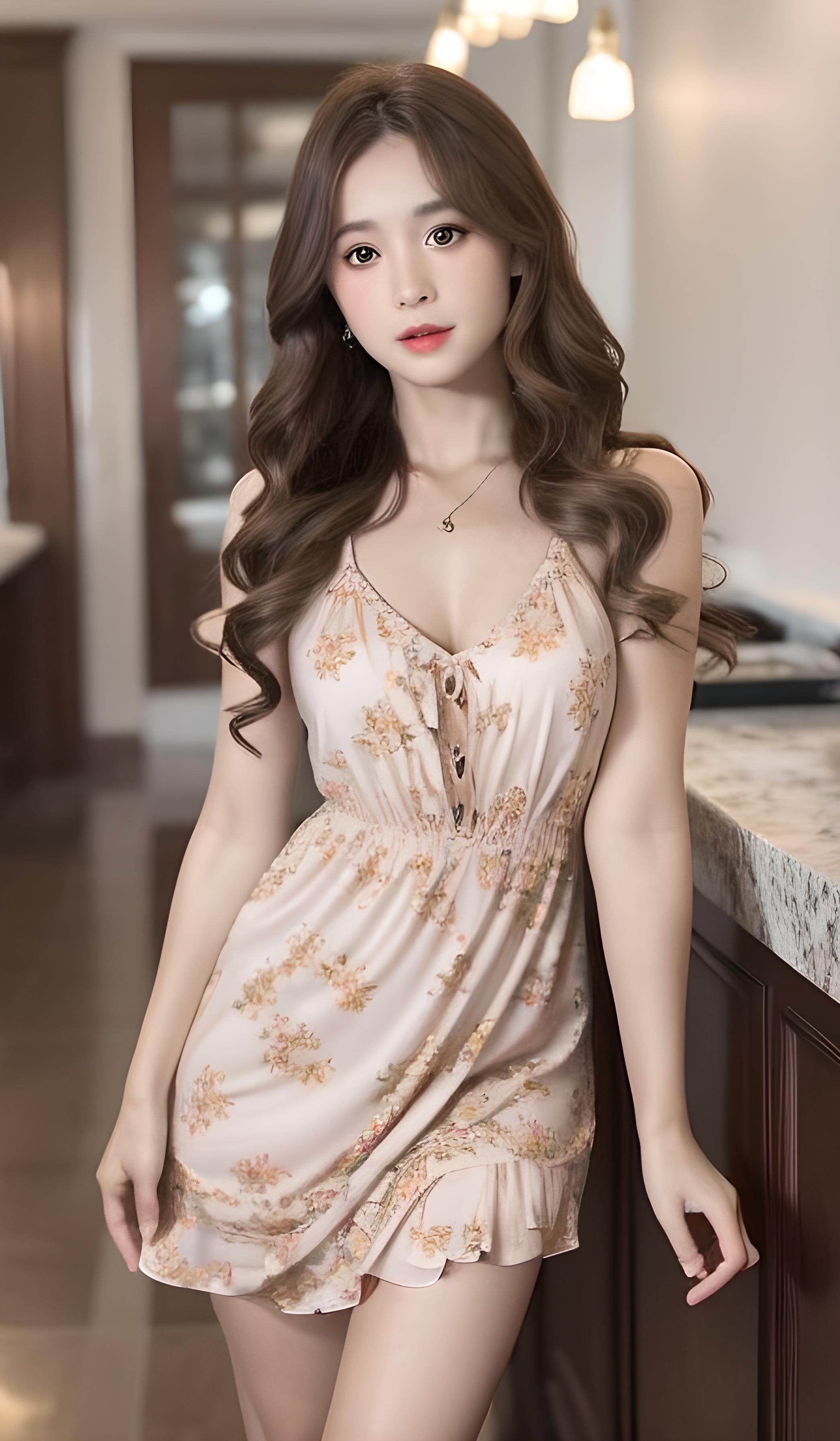 碎花连衣裙