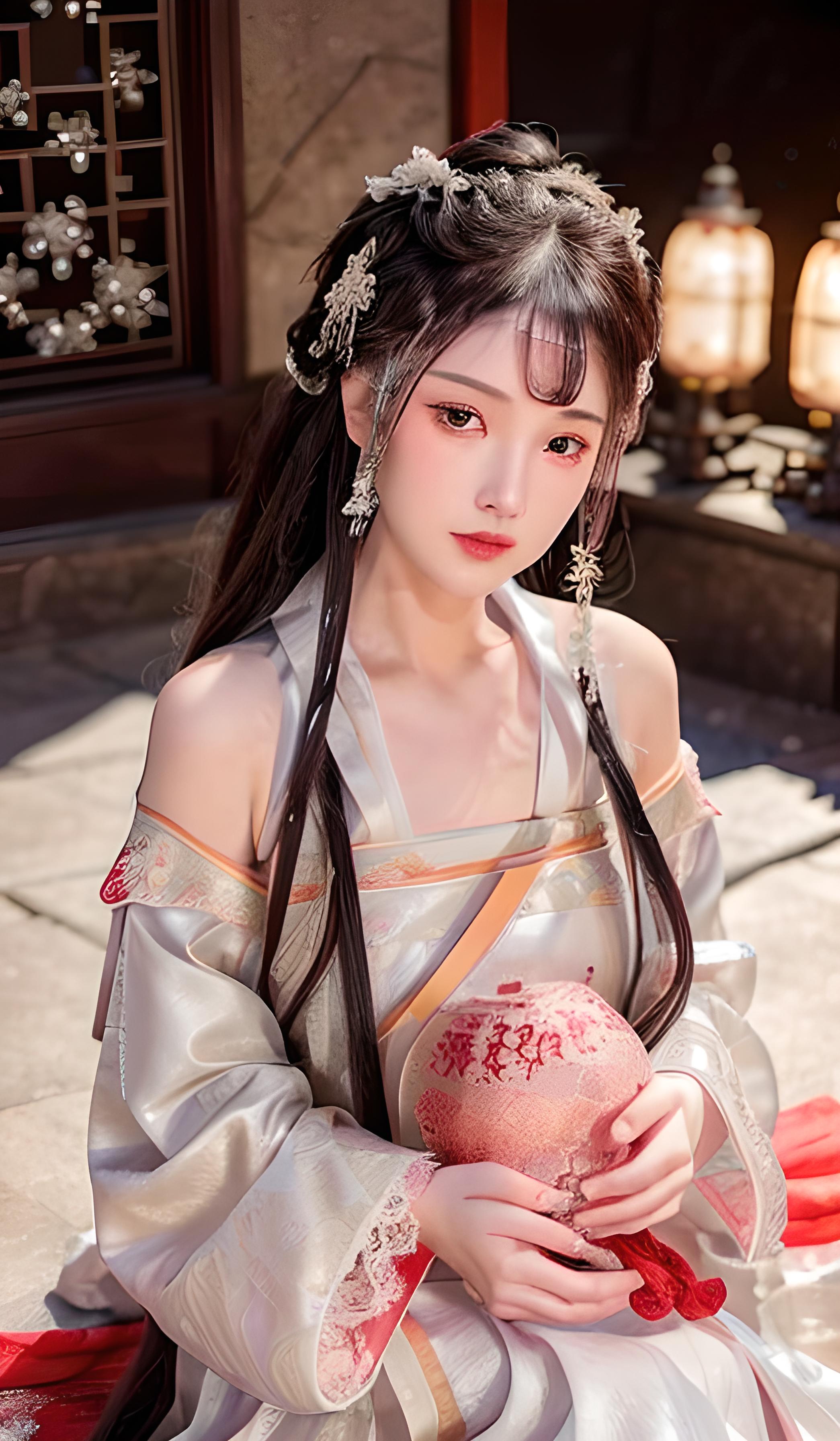 一键同款，稳定出图，汉服少女