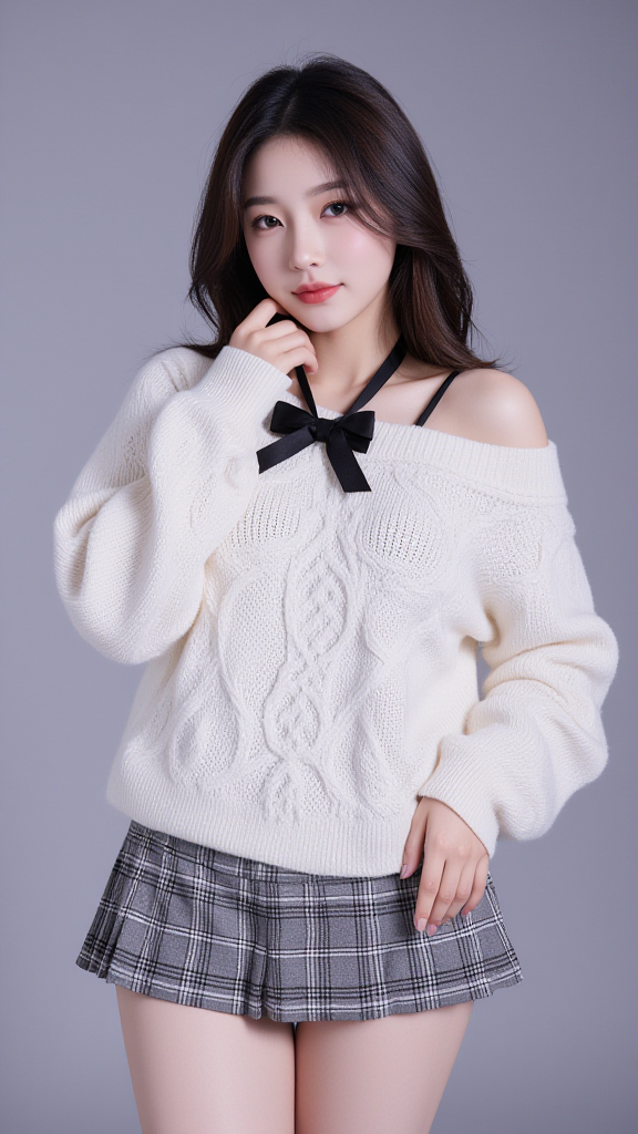 格子裙女孩