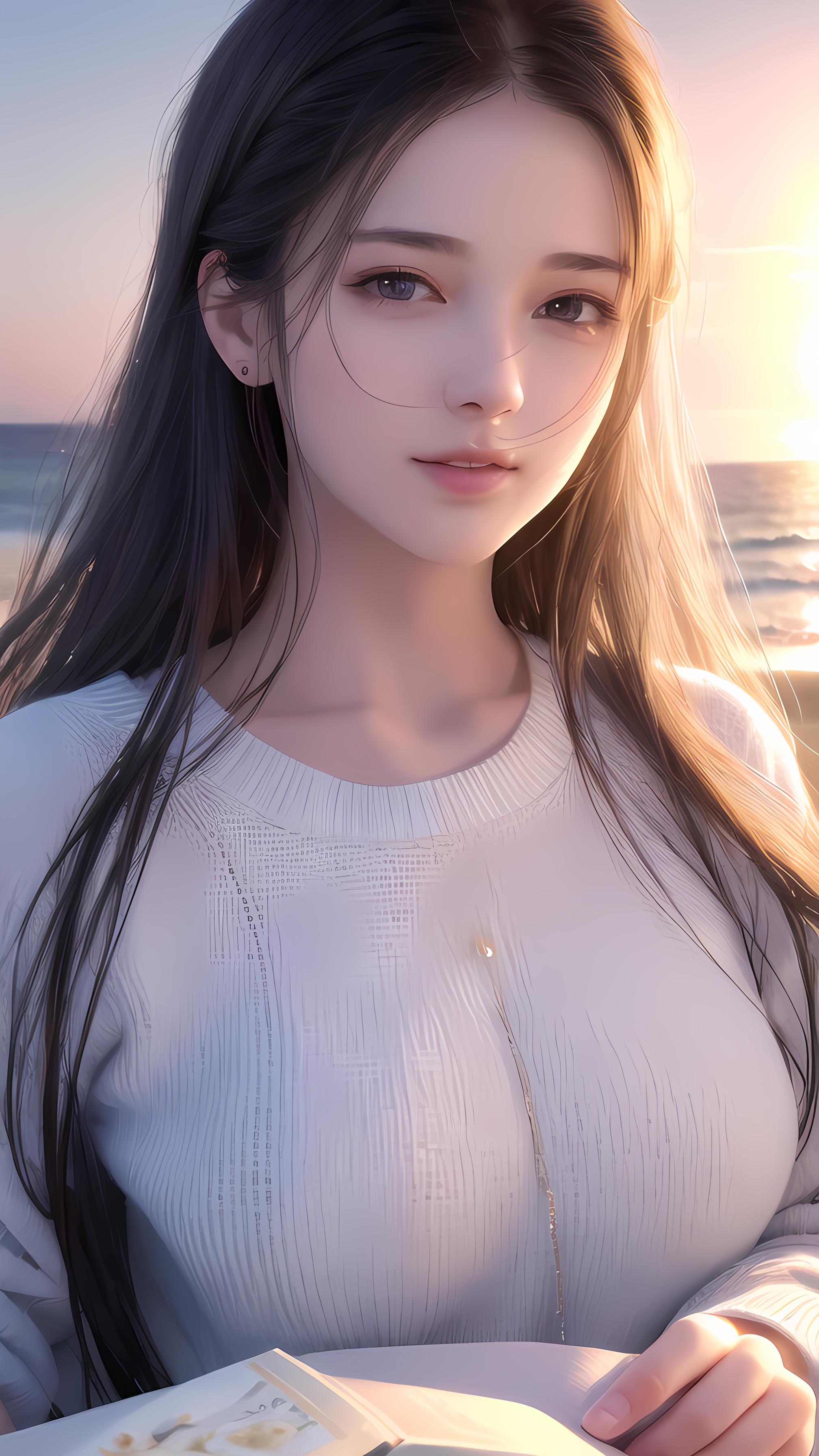 海边美女