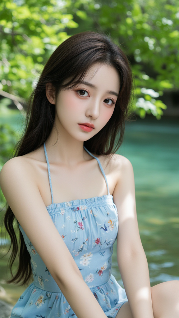 树荫下的女孩