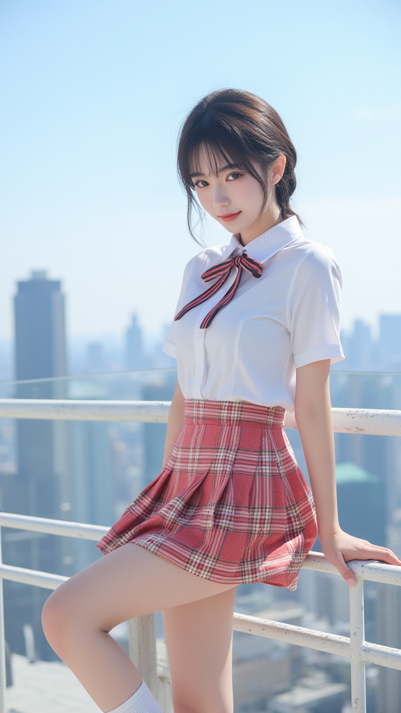 格子裙女孩