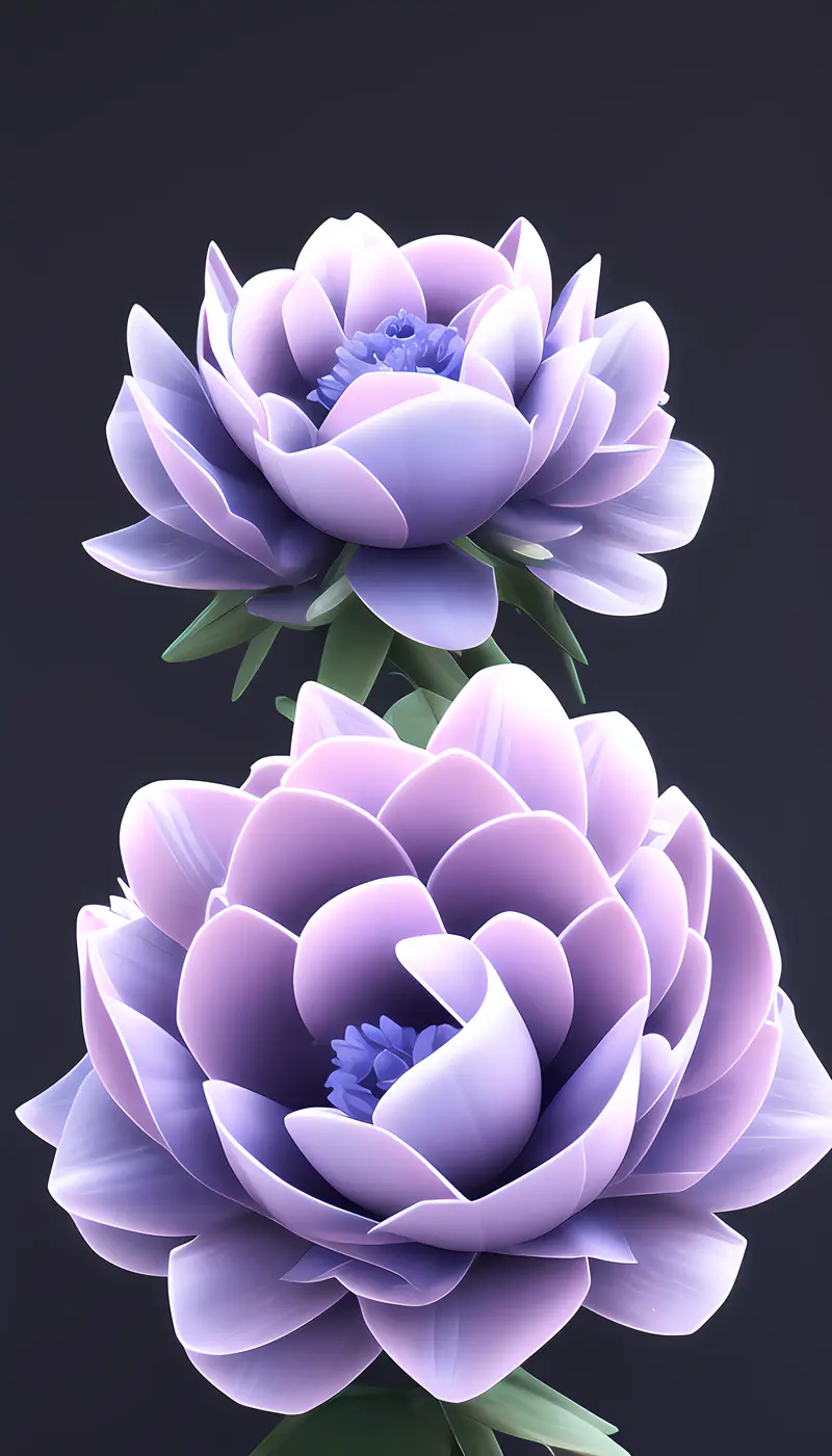 蓝紫色牡丹花