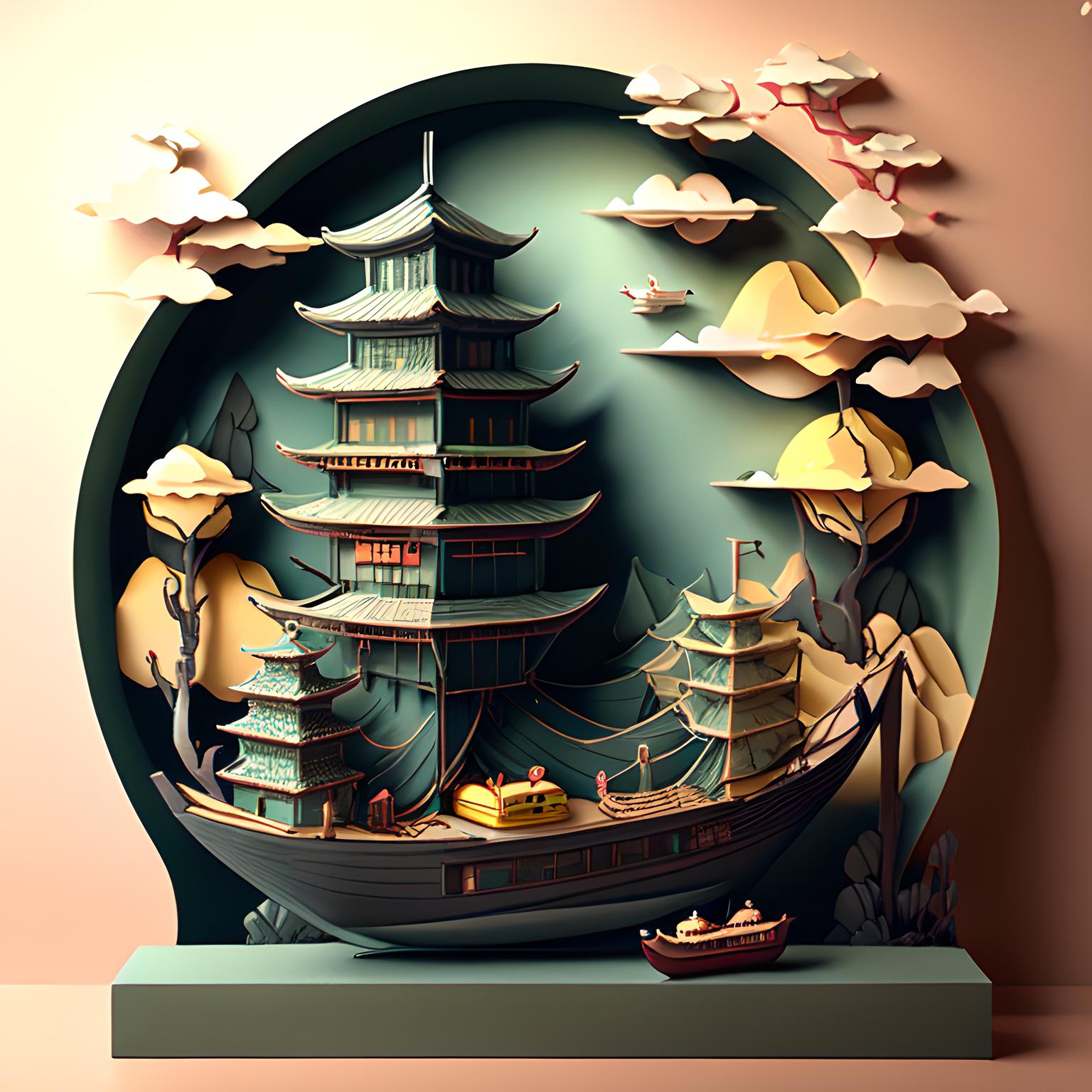 西湖纸雕