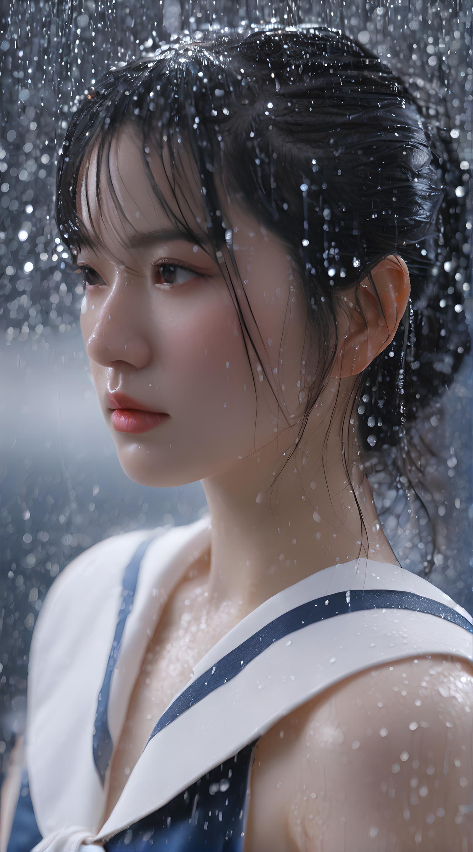 雨中女孩