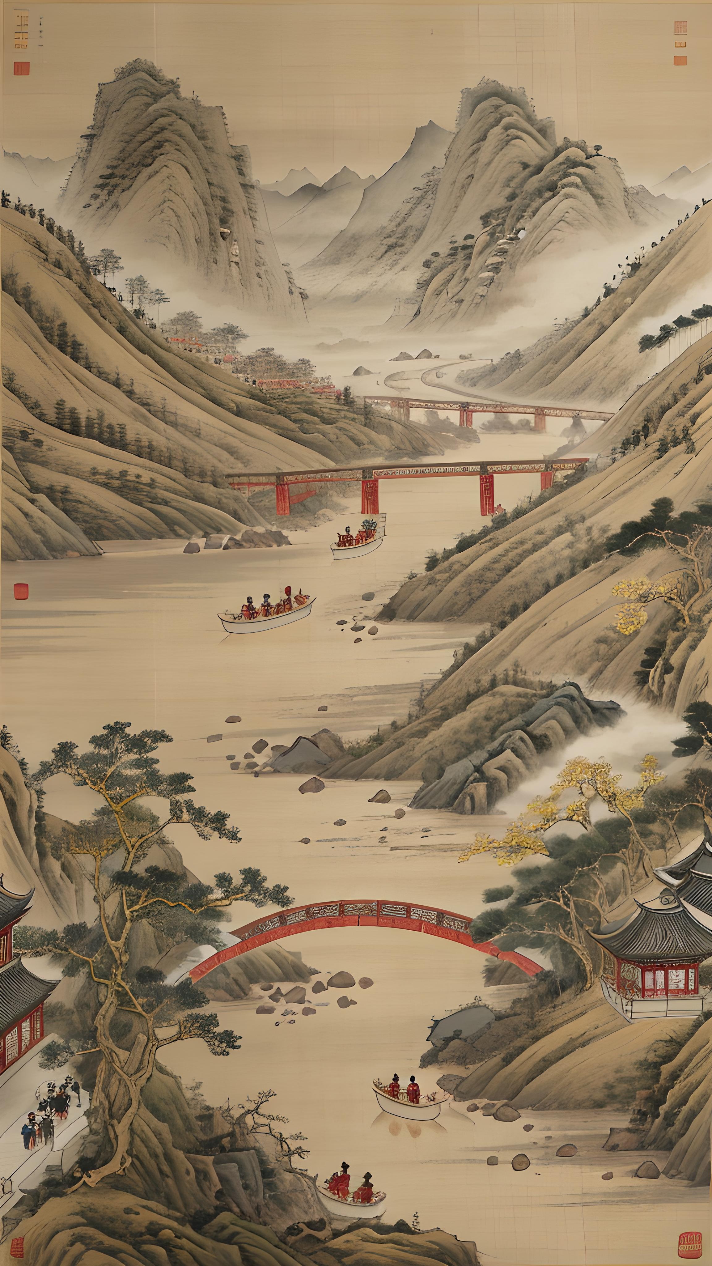 中国山水画水墨画装饰画