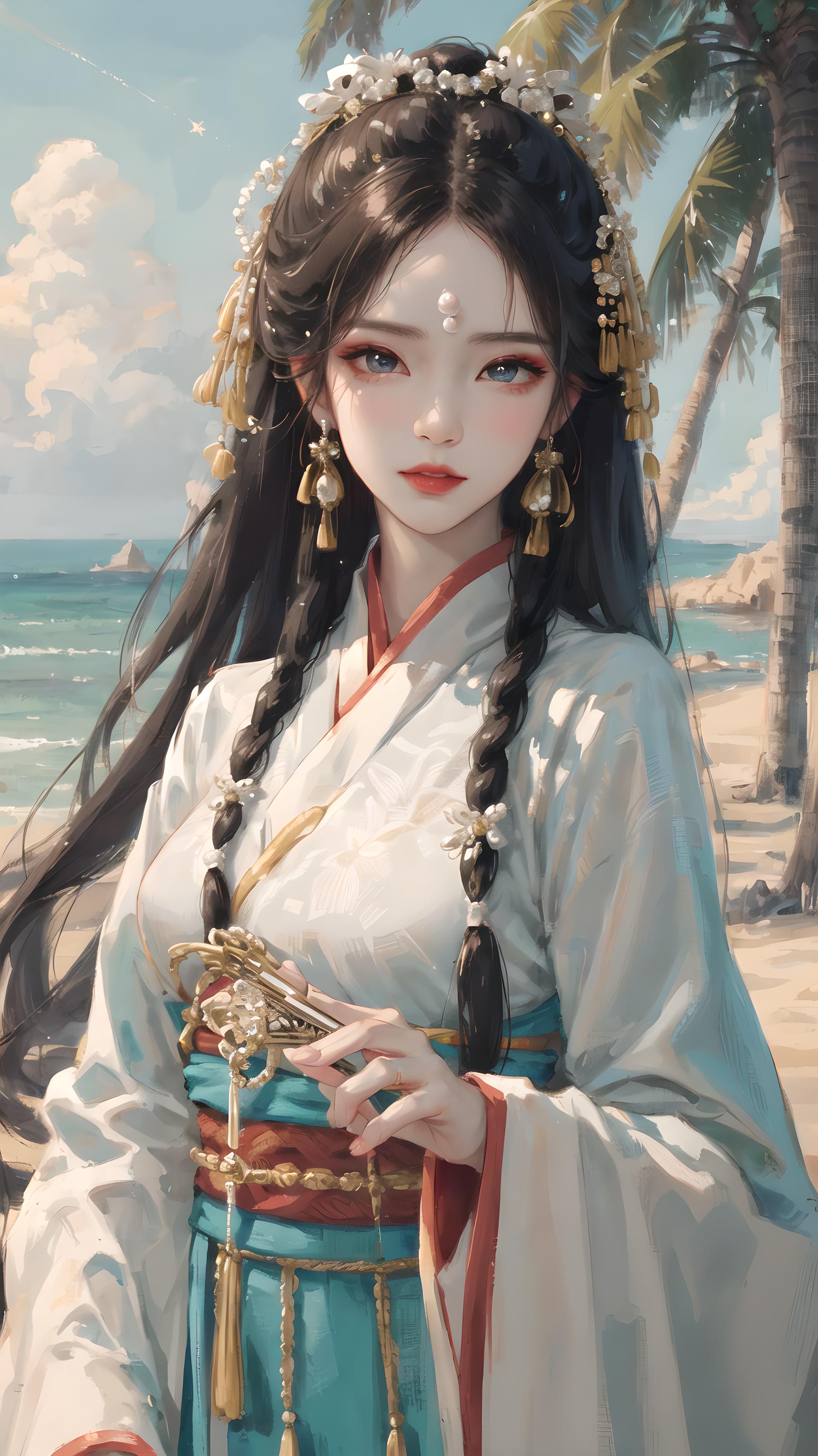 海边美女