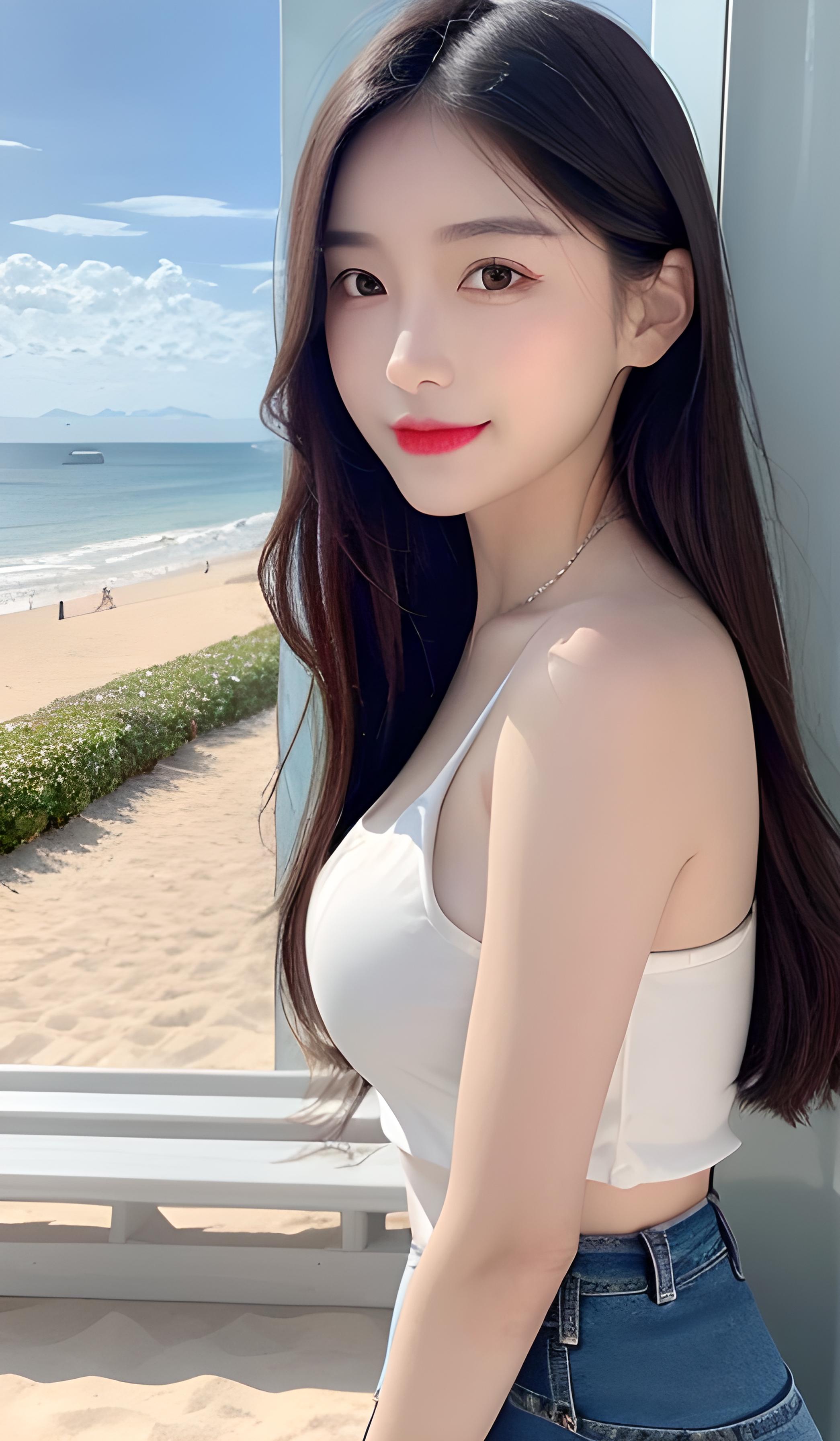 海边美女