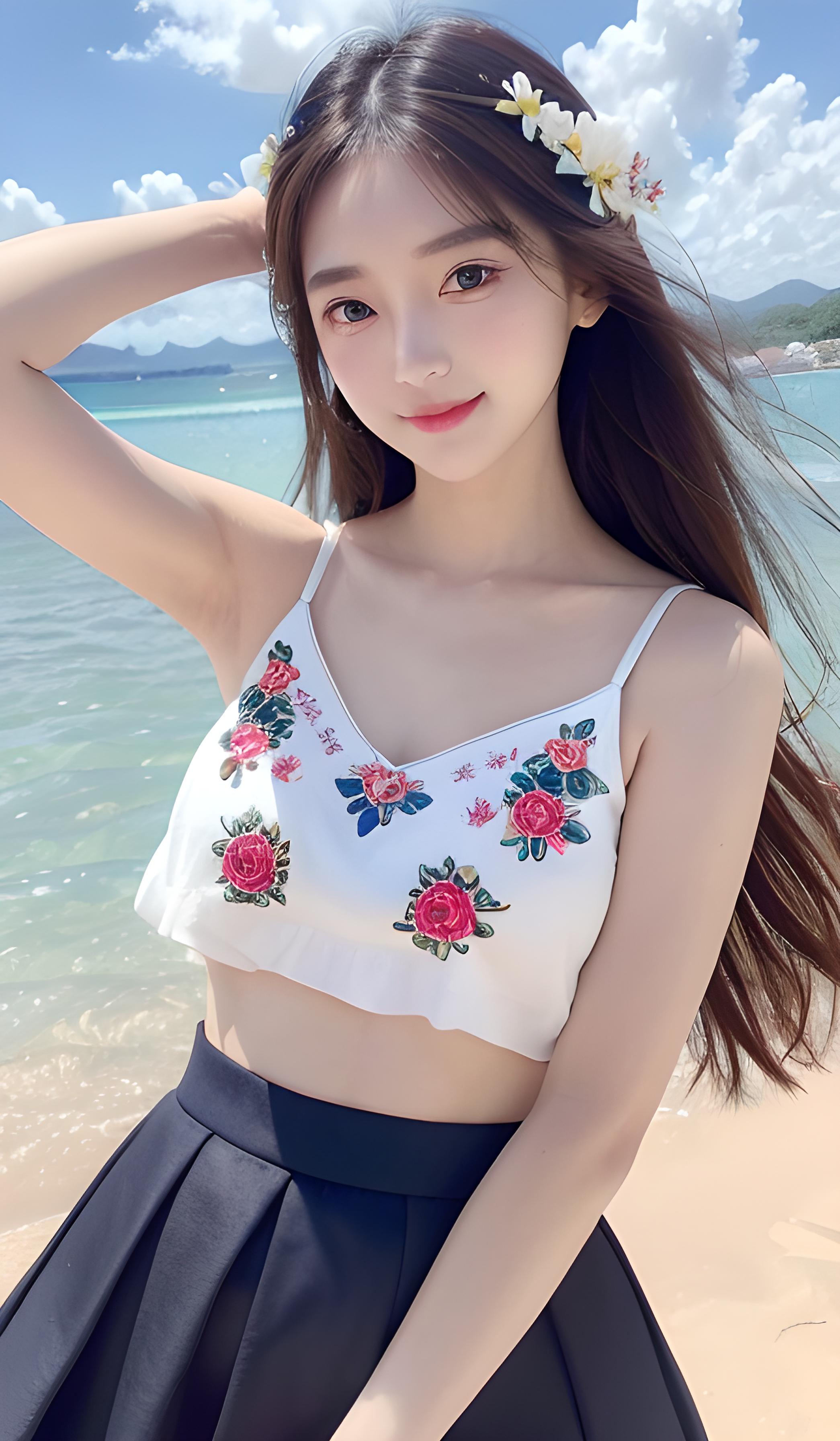 海边美女