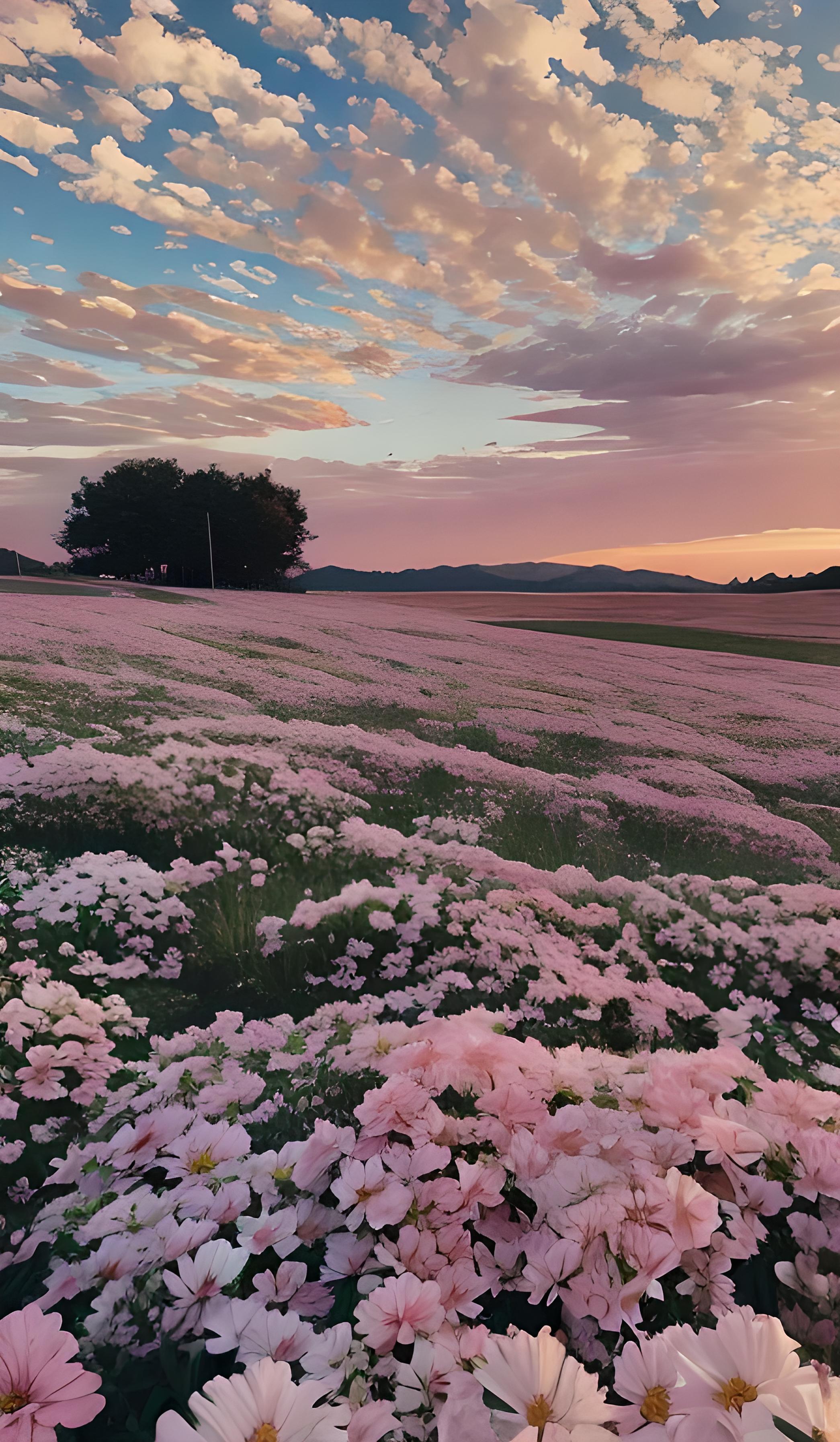 花 天空