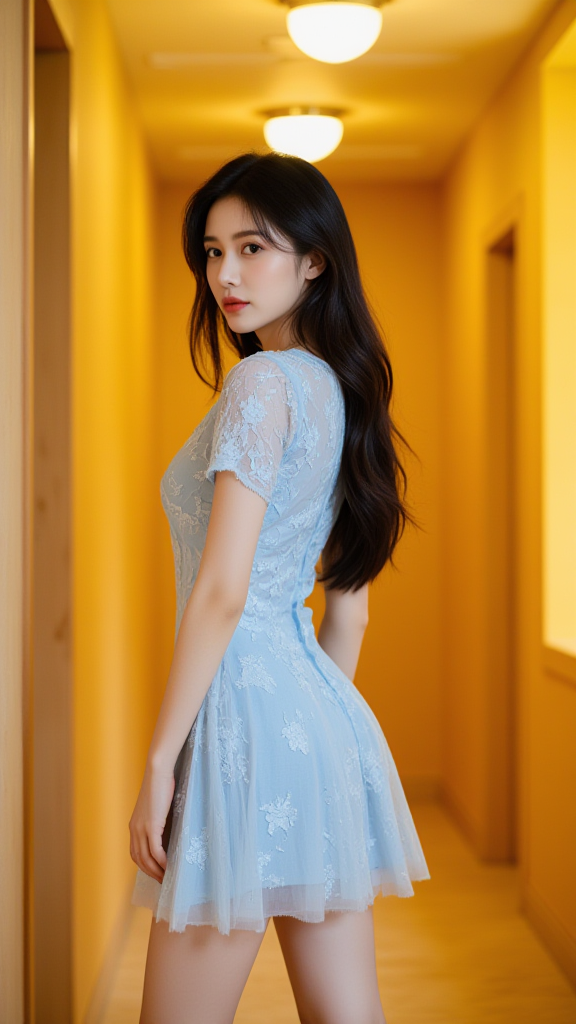雪纺裙女孩