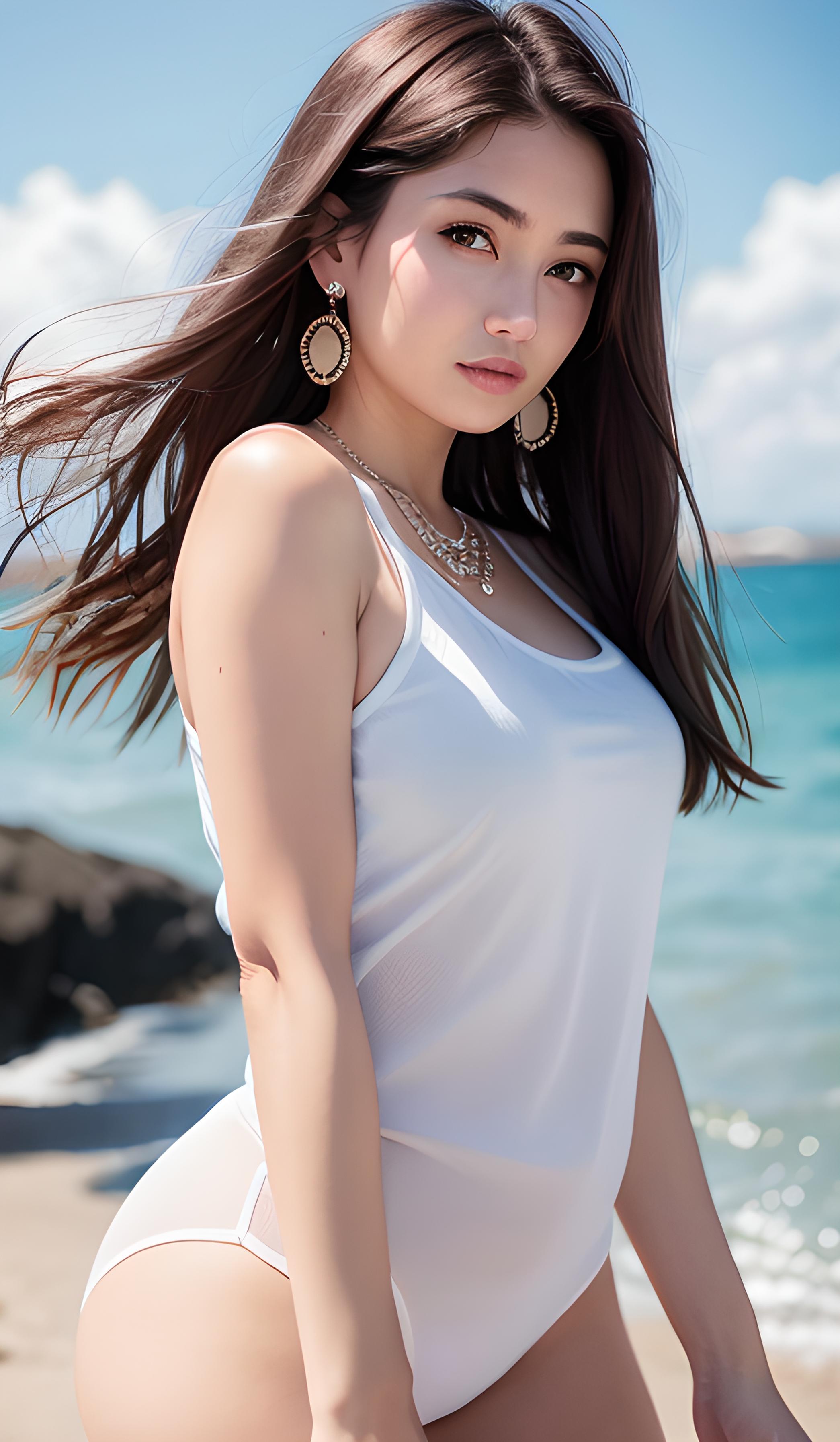 海边美女