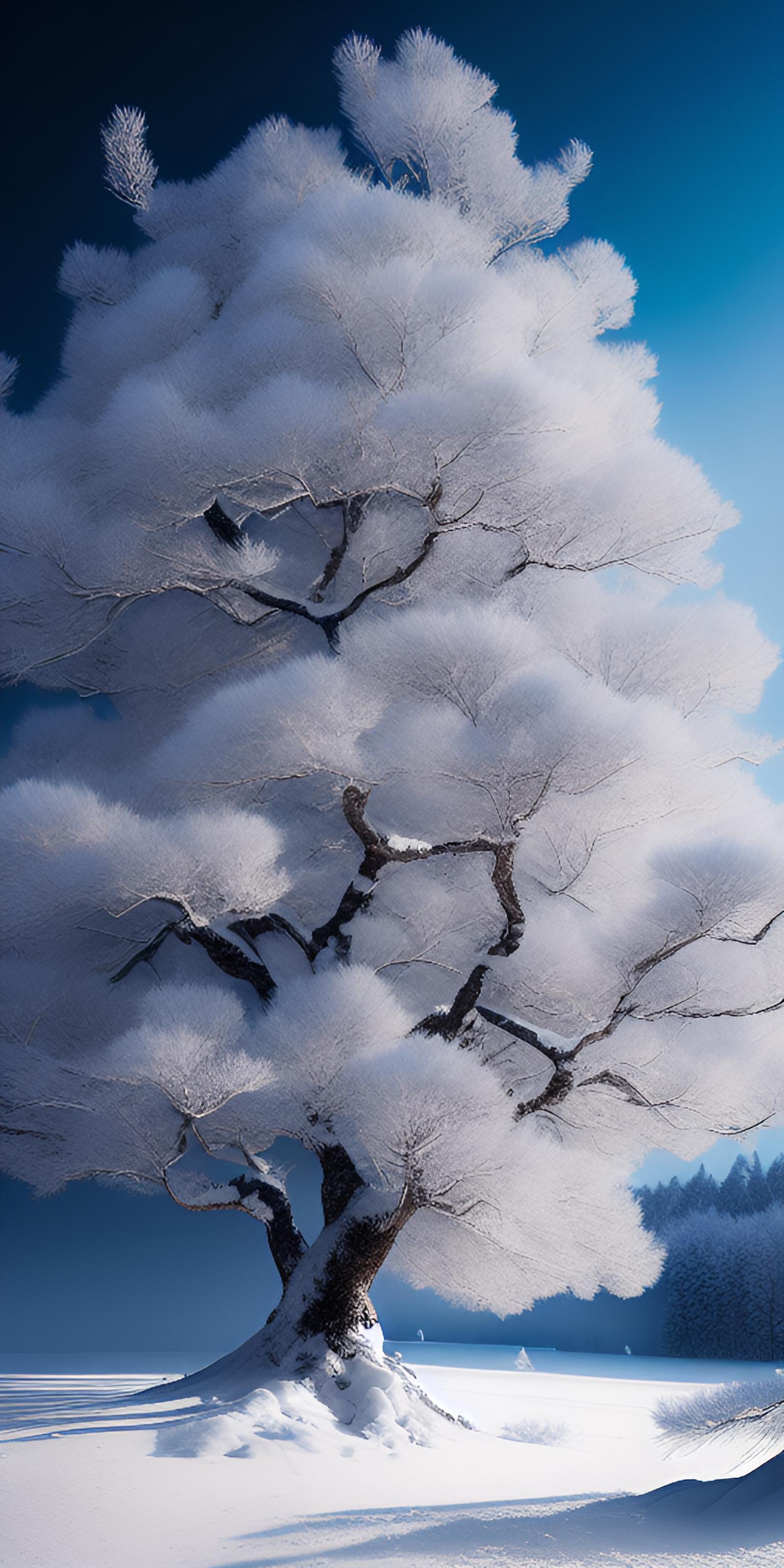 古树雪景