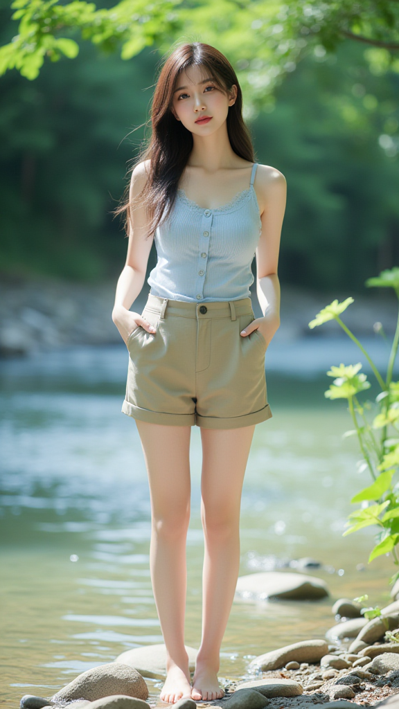 河边女孩