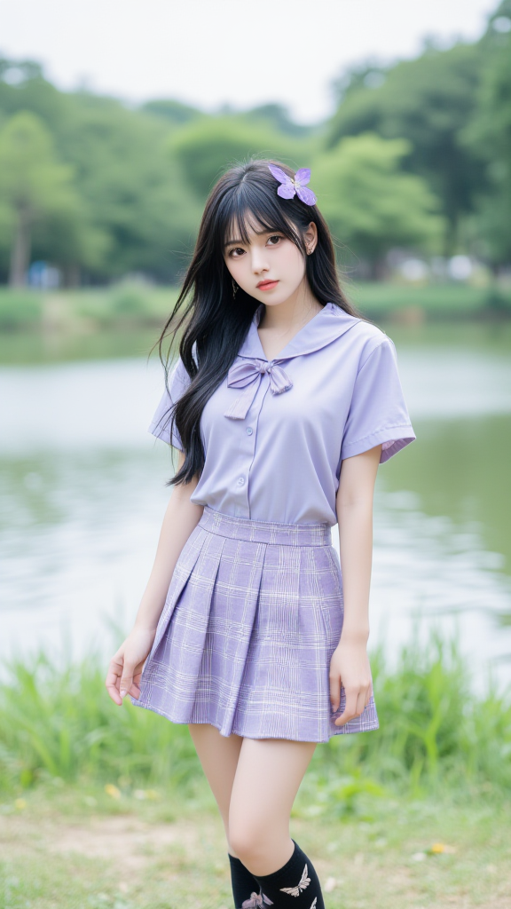 河边女孩