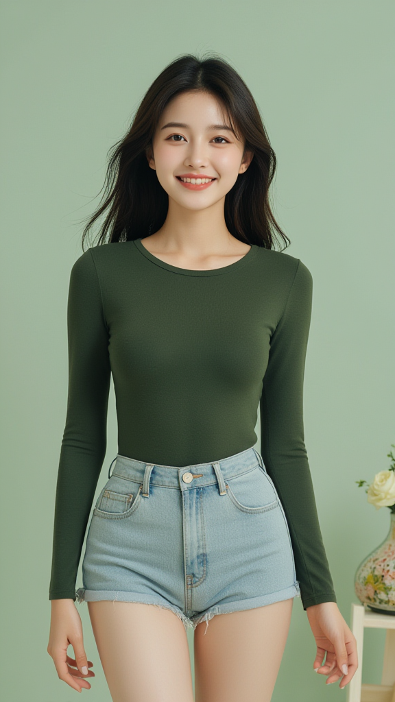 近身 T恤女孩