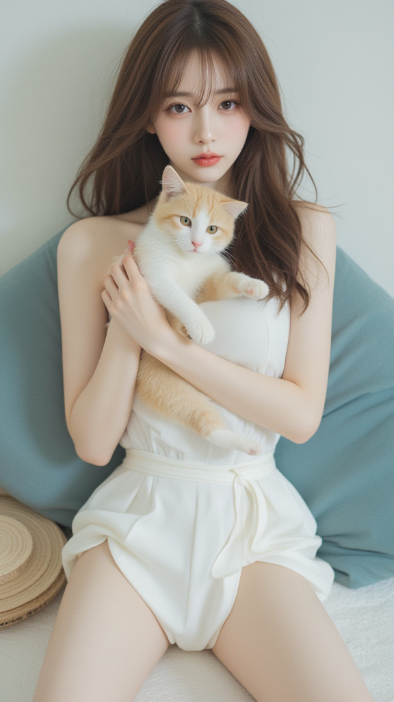 爱猫咪的女孩