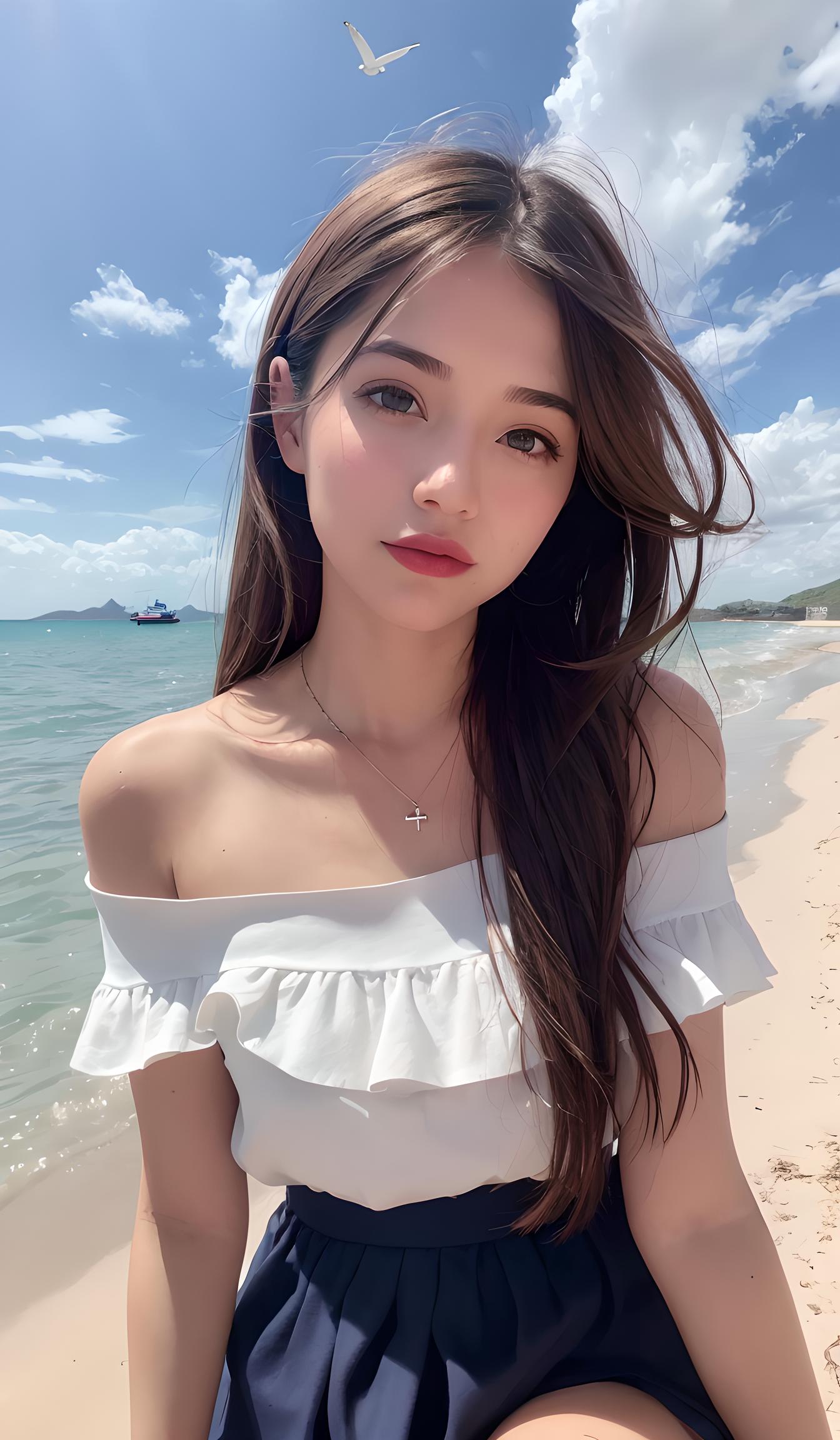 海边美女