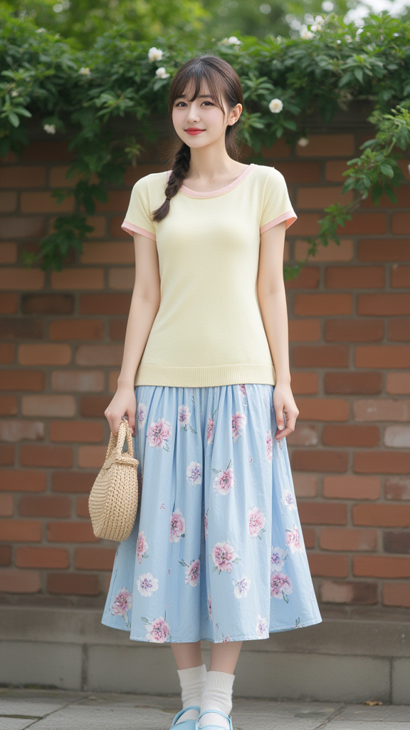 碎花裙女孩