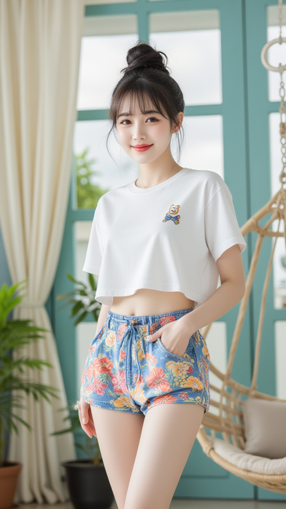 丸子头女孩