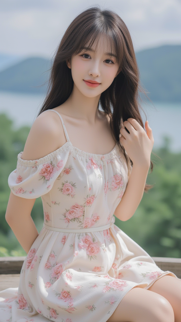碎花裙女孩