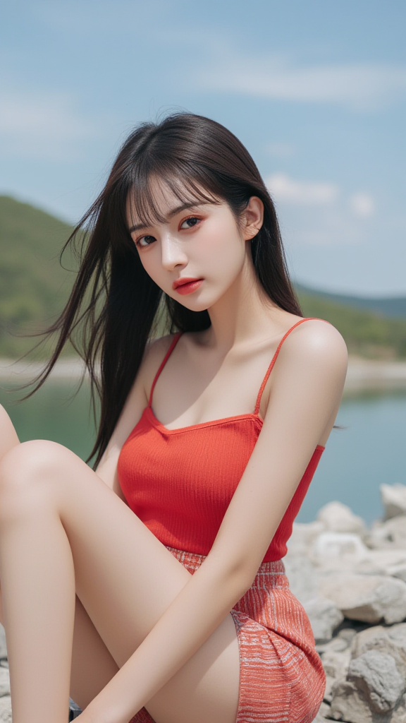 河边女孩