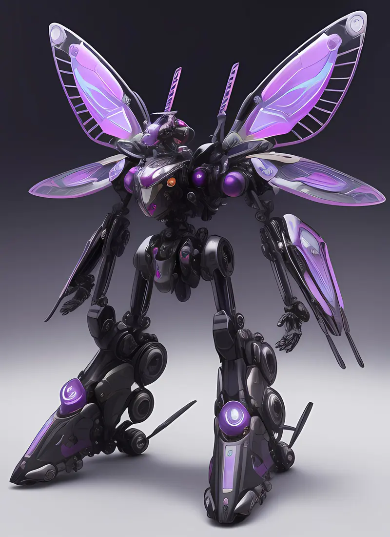 紫色甲壳机器人
