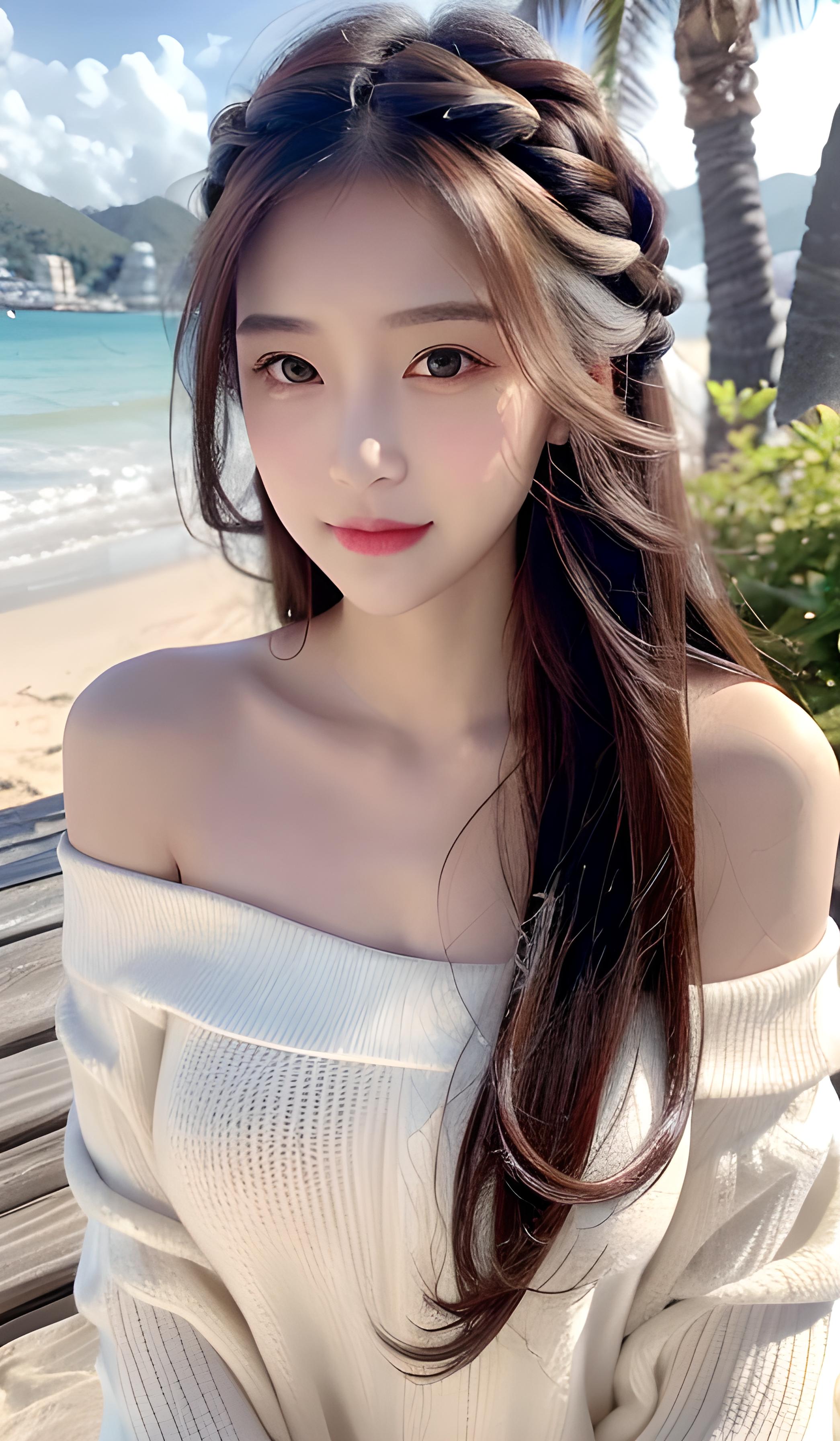 海边美女