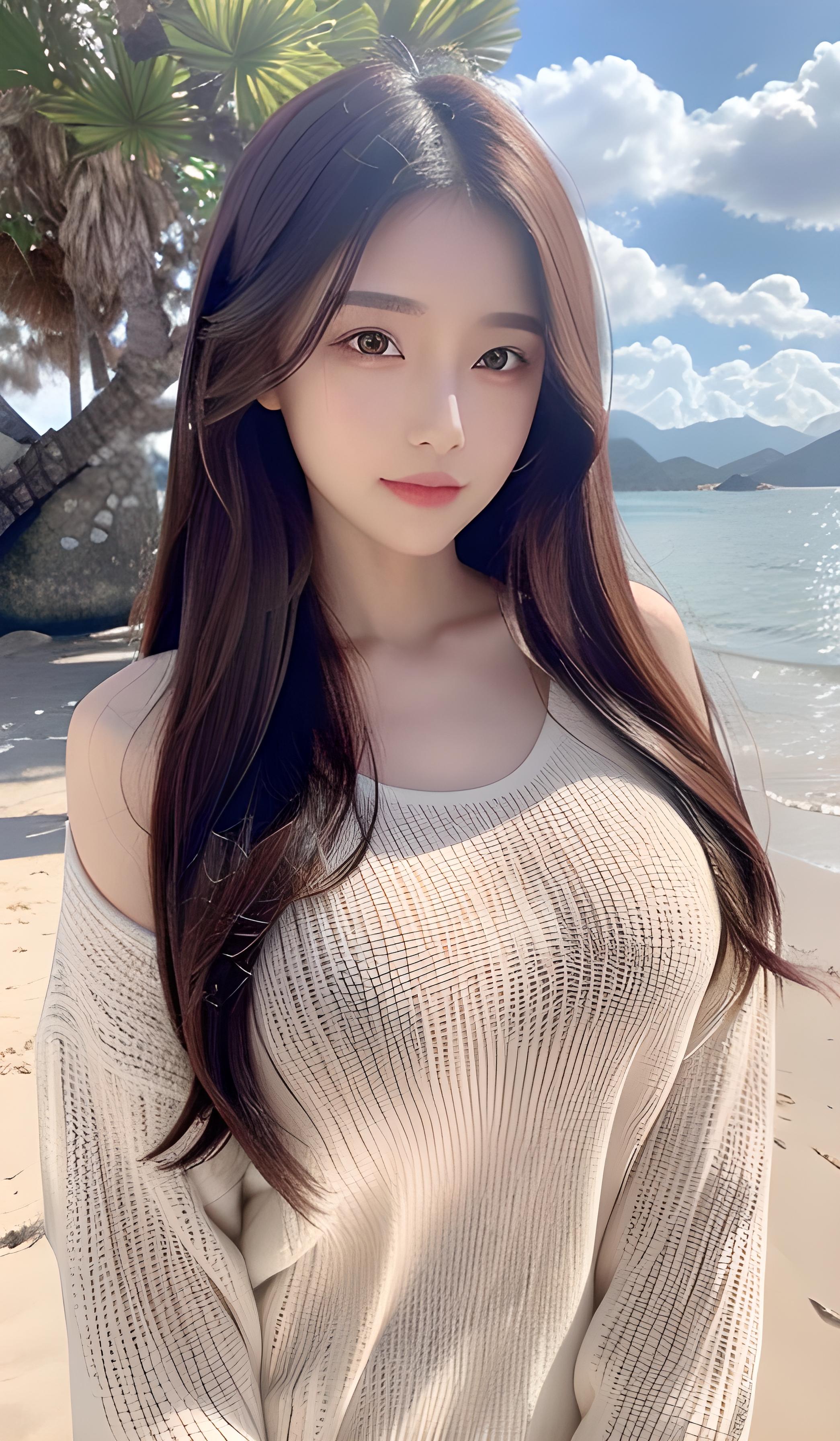 海边美女