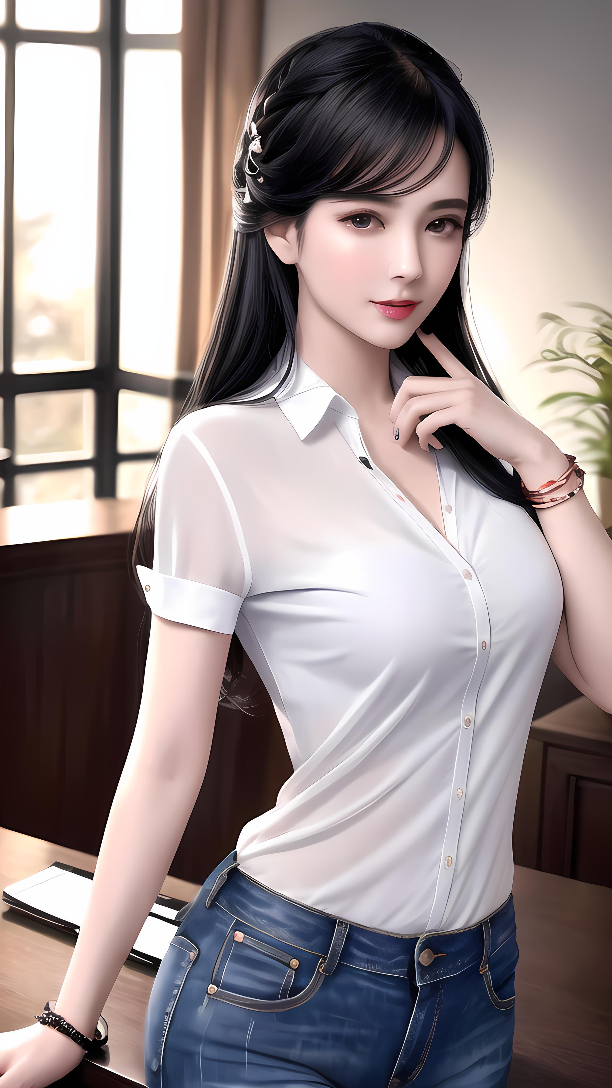 清纯白领美女