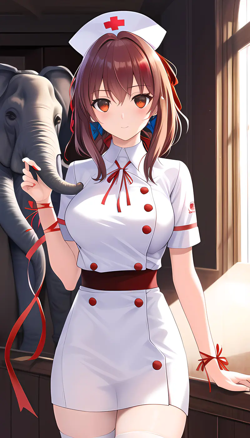 护士与大象