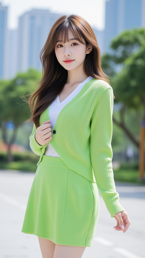 绿毛衣女孩