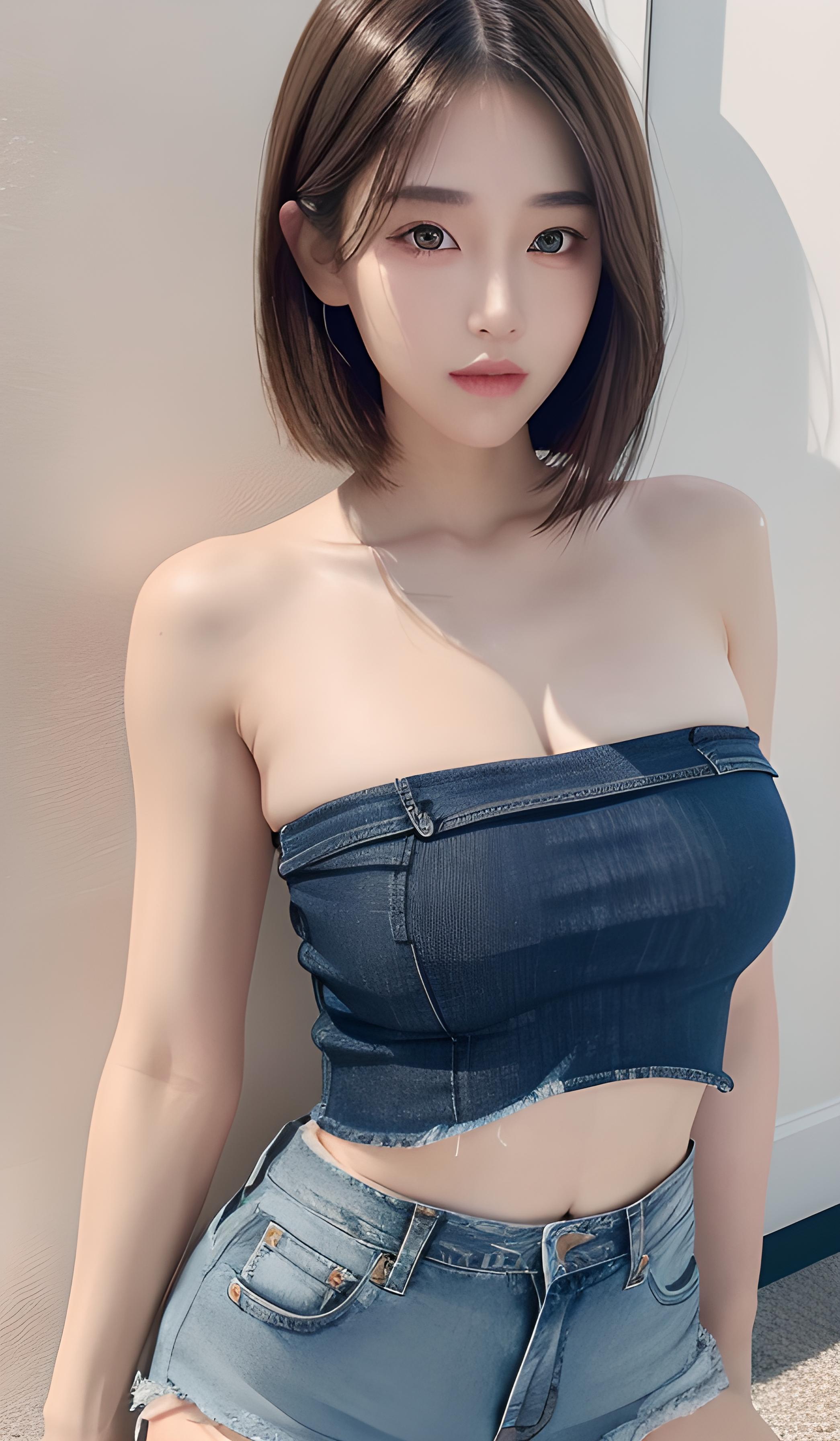 牛仔短裤美女