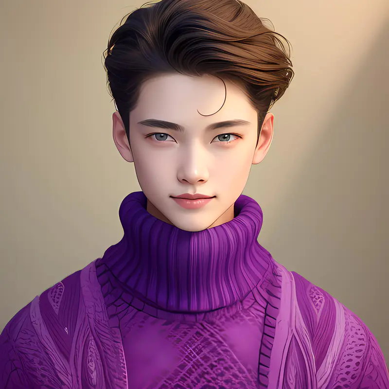 紫毛衣帅
